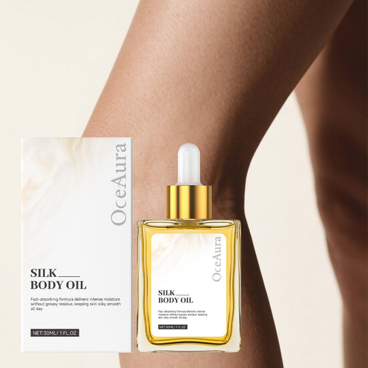 ✨ OceAura Silk Body Oil – Moisturizing & Smoothing Body Oil for Dry Skin, Silky Soft Glow & Non-Greasy After Shower Care 💛