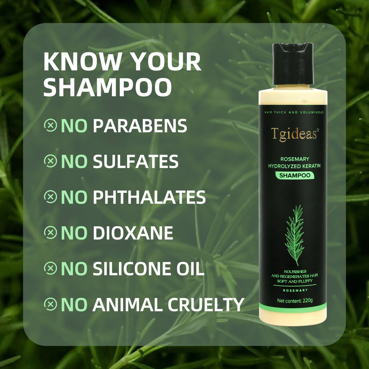 Tgideas® Rosemary Shampoo | Hair Growth & Anti-Dandruff Scalp Treatment-NO.1