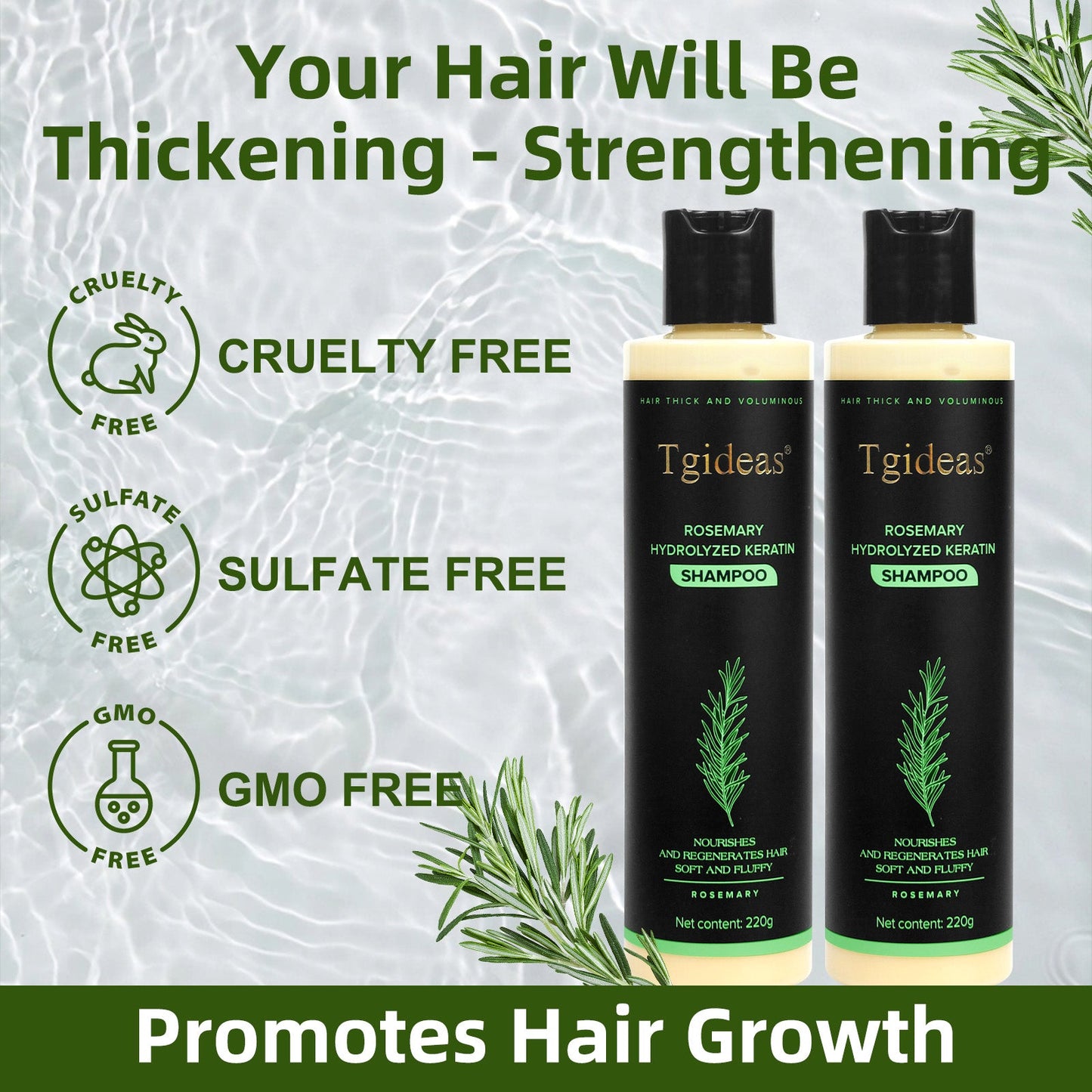 Tgideas® Rosemary Shampoo | Hair Growth & Anti-Dandruff Scalp Treatment-NO.1
