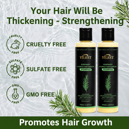 YILEST Rosemary Hair Growth Shampoo Reduce Hair Fall & Support Fuller-Looking Hair Naturally