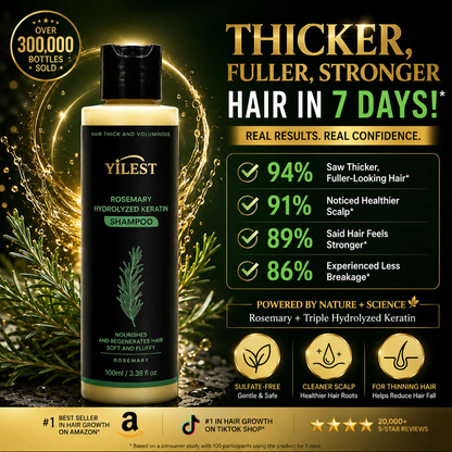 YILEST Rosemary Hair Growth Shampoo Reduce Hair Fall & Support Fuller-Looking Hair Naturally